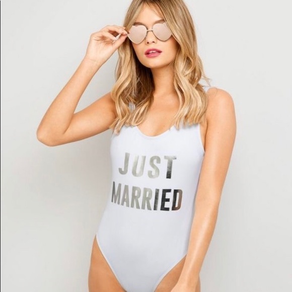 just married swimsuit